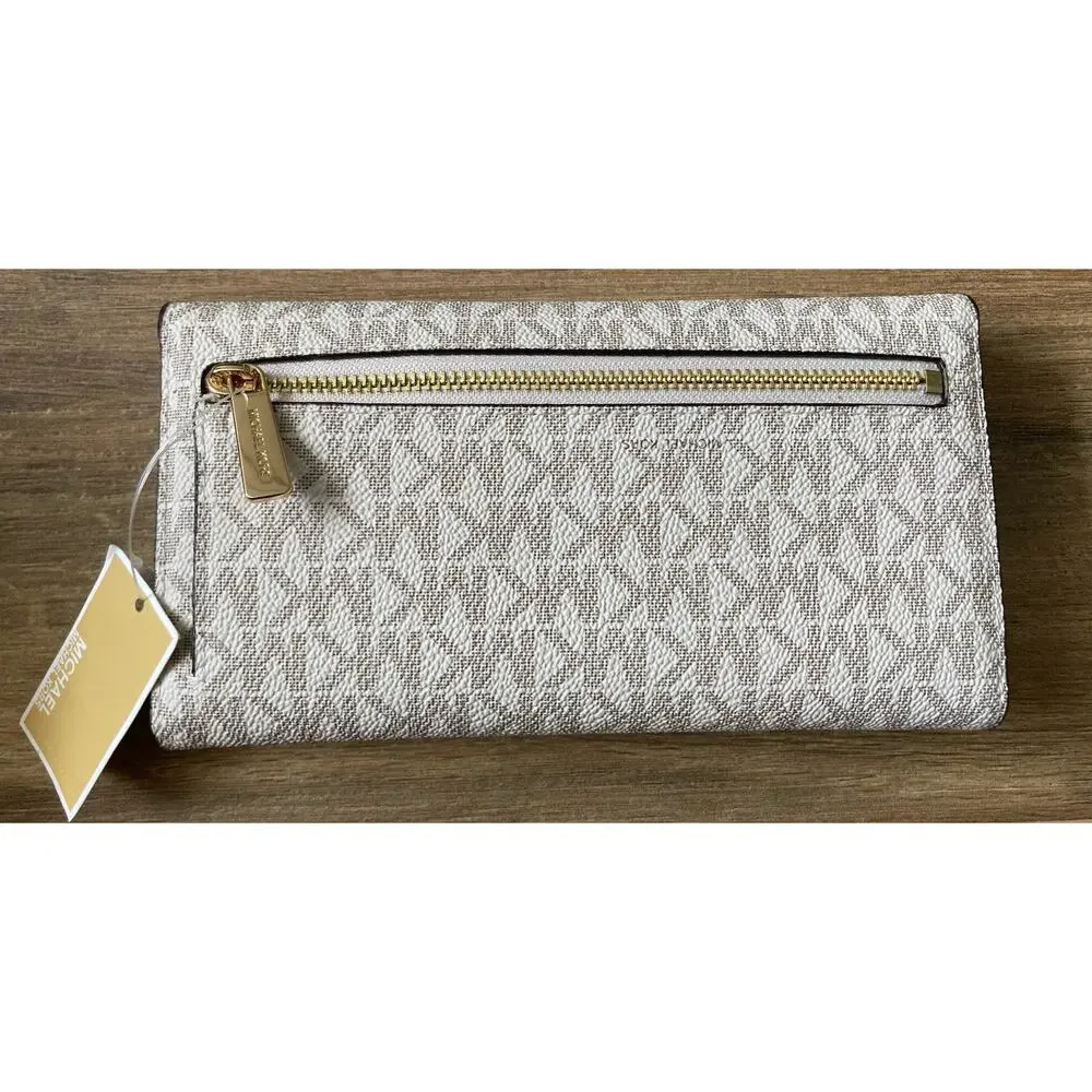 Michael Kors Jet Set Travel Trifold Large Wallet Monogram